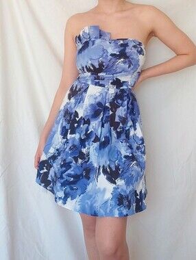 Ruby Rox Women's Blue and White Dress